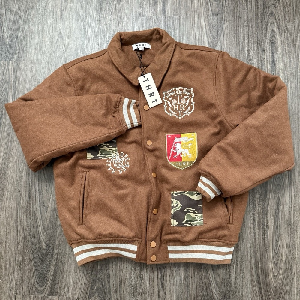 THRT VARSITY JACKET WOOL BLEND RICK ROSS LARGE MENS ABOVE THE REST Quilted Lined